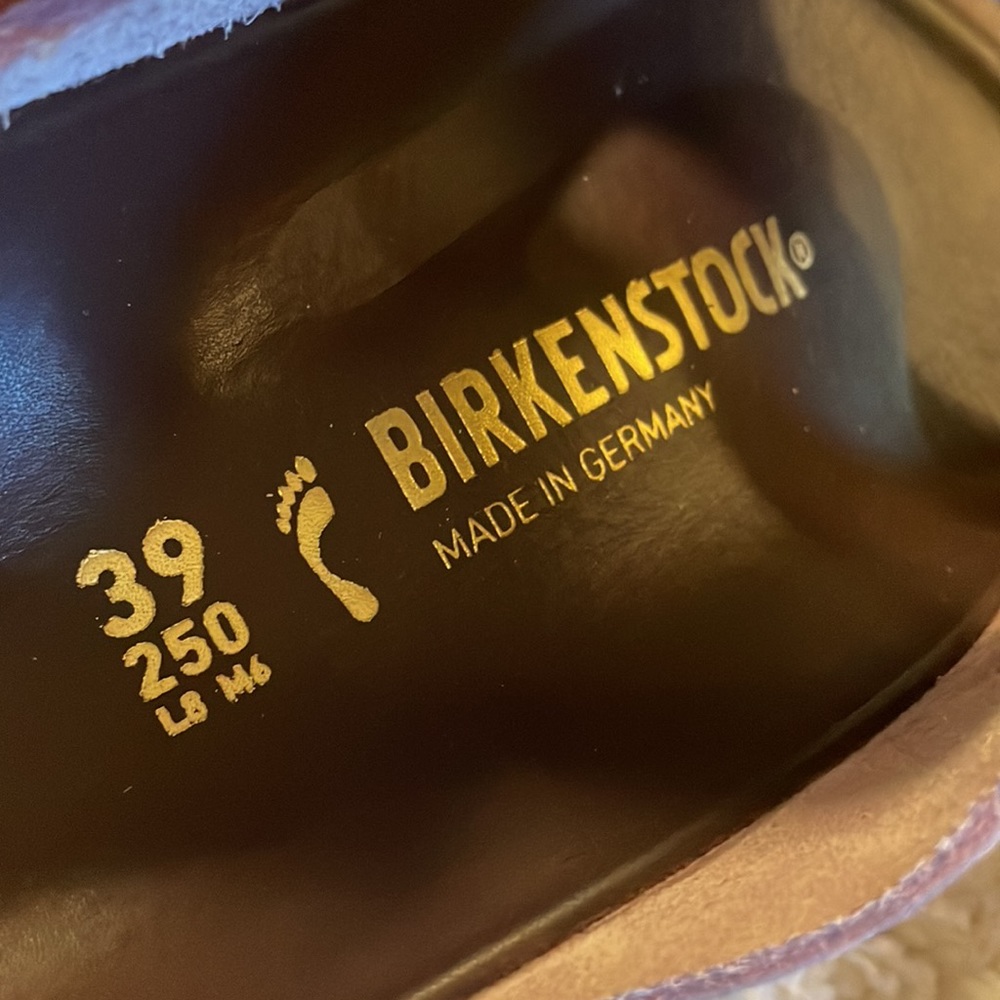 BIG BUCKLE BIRKENSTOCK ARIZONA LAVENDER BLUSH GOLD OILED LEATHER BRAND NEW 39/8 - Picture 10 of 11